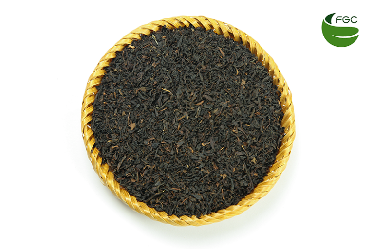 The appearance of dried black tea orthodox leaves