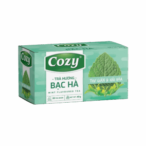 Mint flavored tea bag