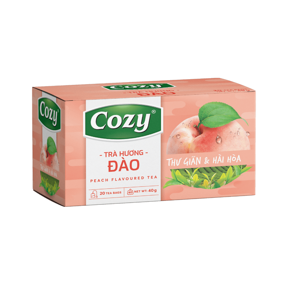 Peach flavored tea bag