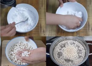 Basic steps to make tapioca pearls