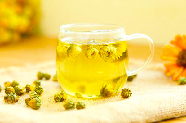 A cup of chamomile tea 