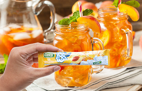 Cozy Vietnamese instant peach tea