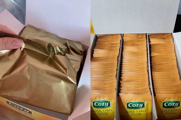 packing tea bag with and without envelopes