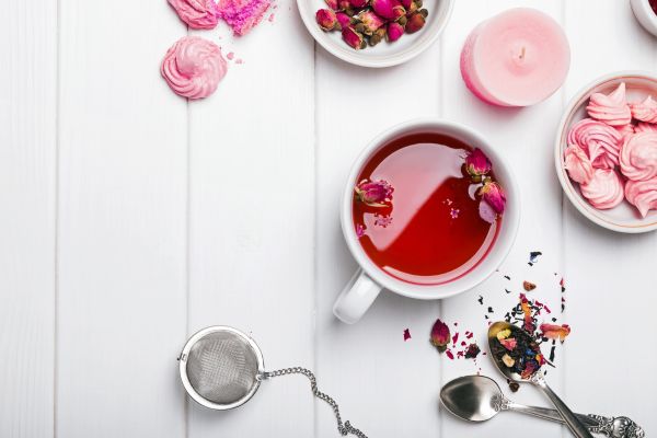 rose tea cup