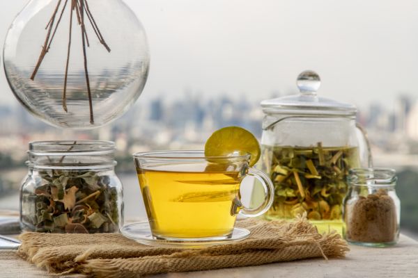 pandan tea from dried leaves