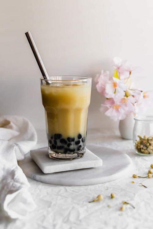 Jasmine boba milk tea