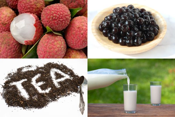 lychee boba tea ingredients
