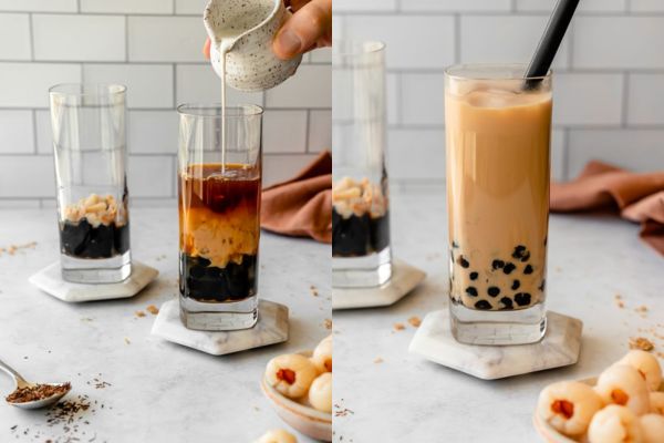lychee boba tea instruction