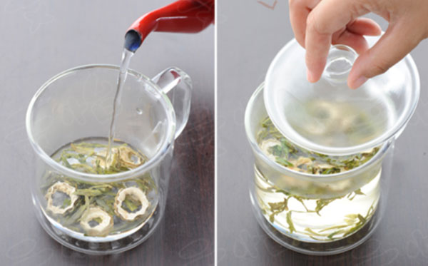 Bitter gourd to be served together with green tea