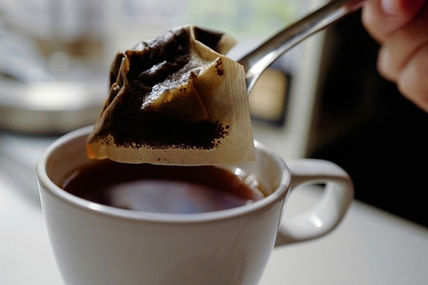 take the tea filter bag out of the cup after a few minutes