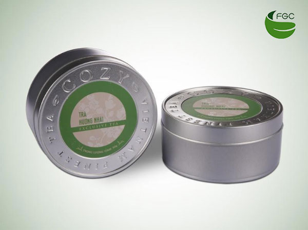 A sample of tea tin box product produced by FGC
