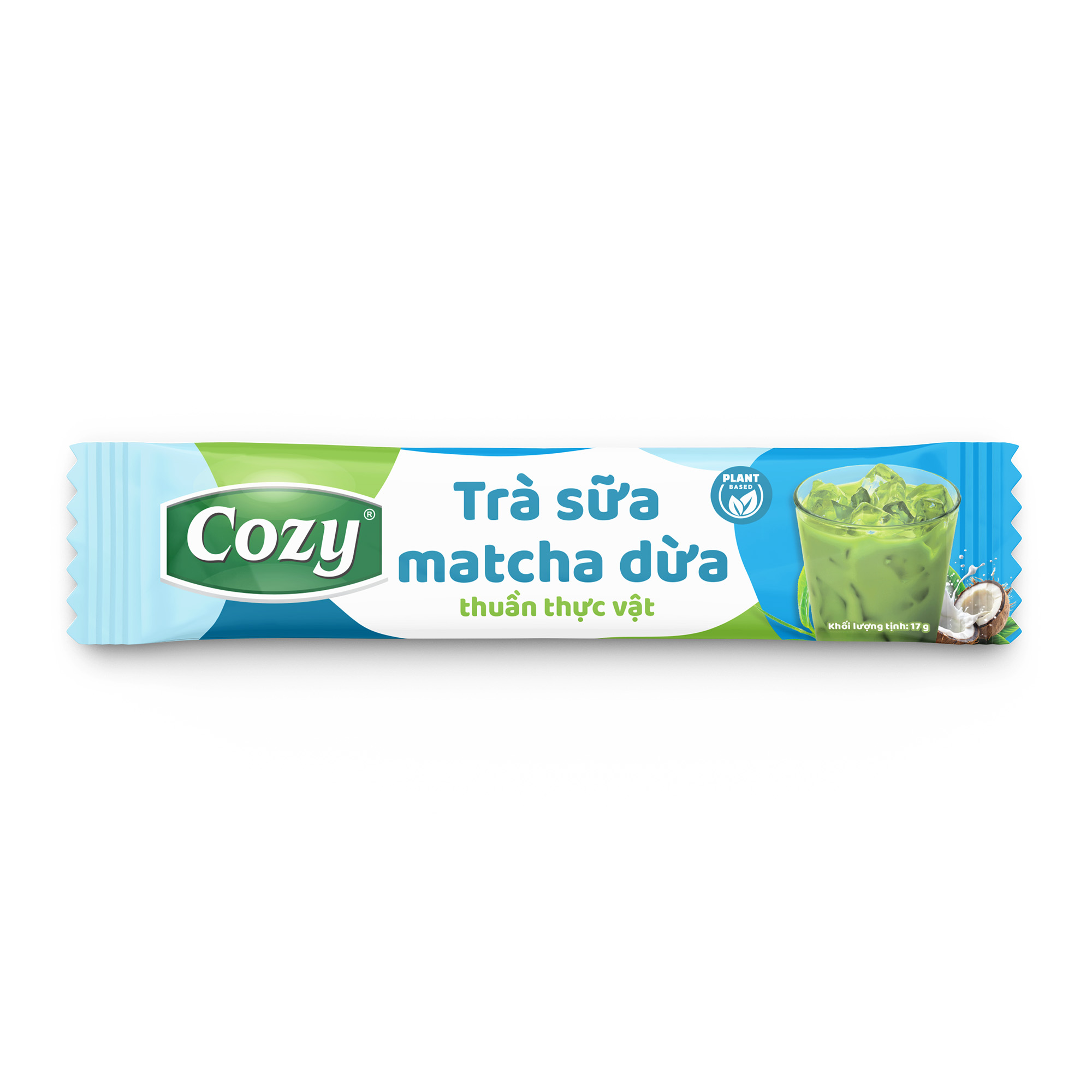 coconut matcha milk tea stick