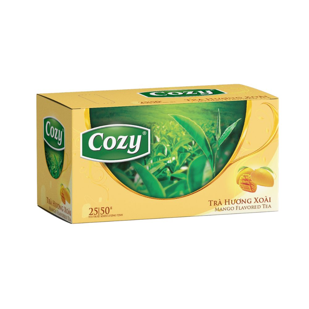 Mango flavored tea bag