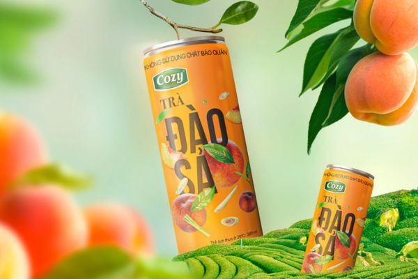 Peach lemongrass canned tea