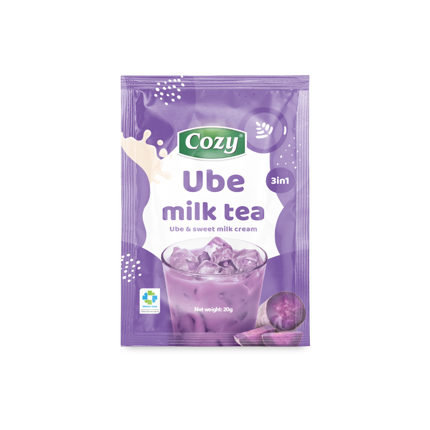 ube milk tea sachet