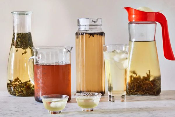 Cold brew tea contains less caffeine